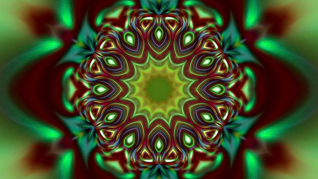 Abstract neon multicolored mandala background.