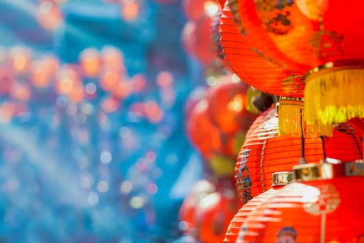 Chinese new year lanterns in chinatown.