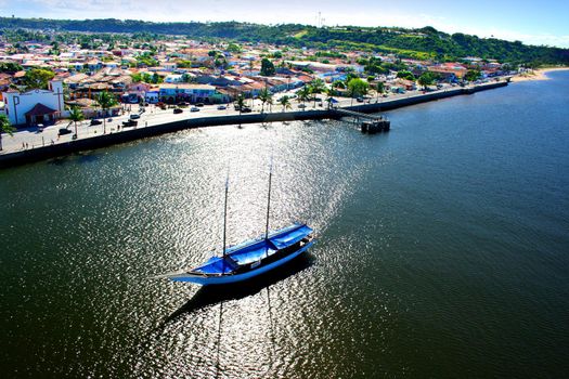 porto seguro, bahia / brazil - june 9, 2007: aerial view of the city of Porto Seguro, in the south of Bahia.


