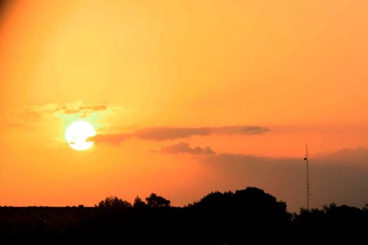 porto seguro, bahia / brazil - january 1, 2009: sunset is seen in the city of Porto Seguro.