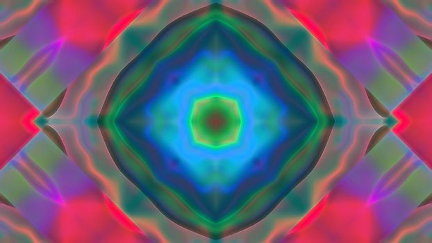 Abstract neon multicolored mandala background