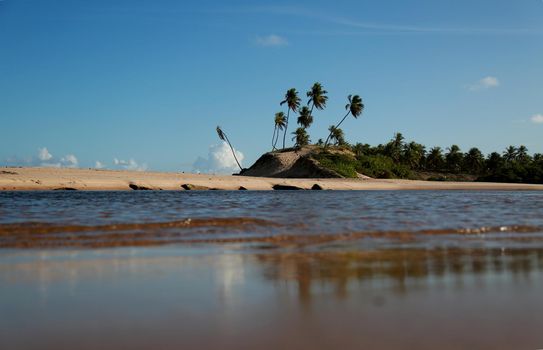 conder, bahia / brazil - september 9, 2012: Young man is seen at Barra do Itariri beach in the municipality of Conde, north coast of Bahia.

