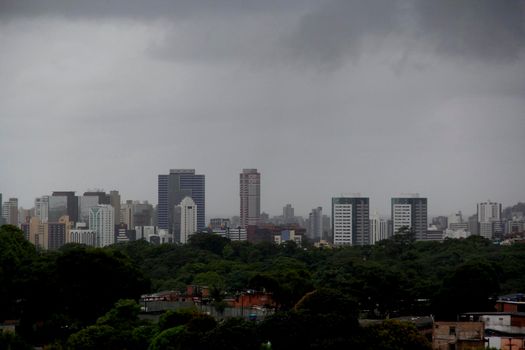 salvador, bahia / brazil - november 12, 2013: formation of clouds is seen in the sky of the city Salvador.

