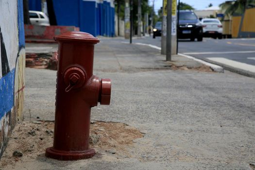 salvador, bahia, brazil - december 21, 2020: fire brigade hudrante is seen on the street in the city of Salvador.