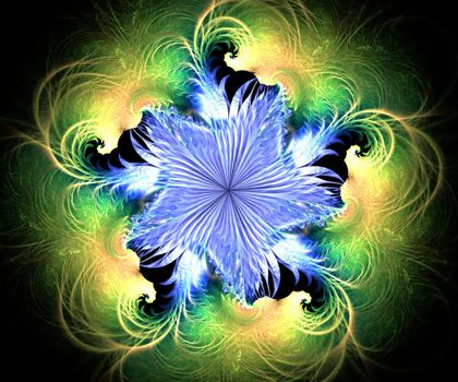 Computer generated colorful fractal artwork for creative art,design and entertainment