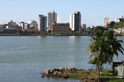 ilheus, bahia / brazil - march 26, 2012: aerial view of Pontal Bay in the city of Ilheus in southern Bahia.