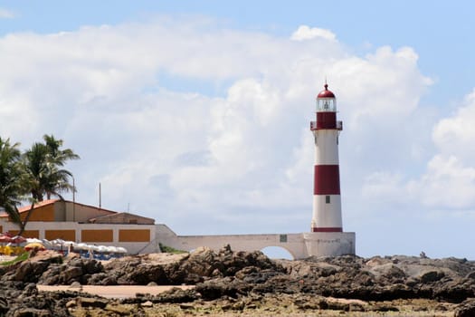 salvador, bahia / brazil - May 8, 2013: View of Itapua Lighthouse in the city of Salvador.


