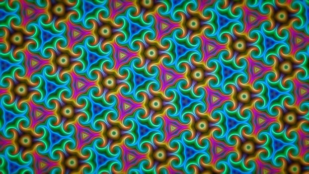 Abstract neon background with symmetrical pattern.