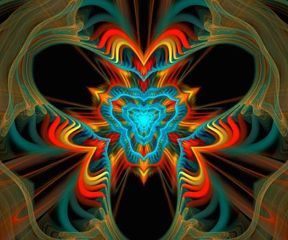 Computer generated colorful fractal artwork for creative art,design and entertainment