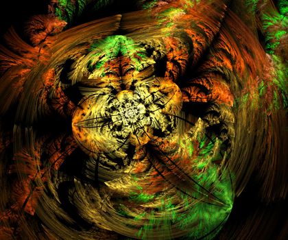 Computer generated colorful fractal artwork for creative art,design and entertainment