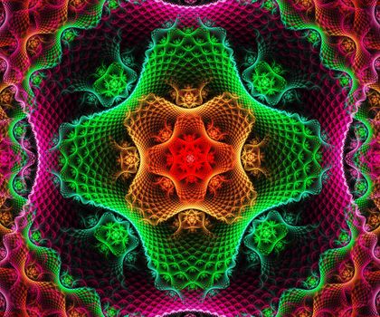 Computer generated colorful fractal artwork for creative art,design and entertainment