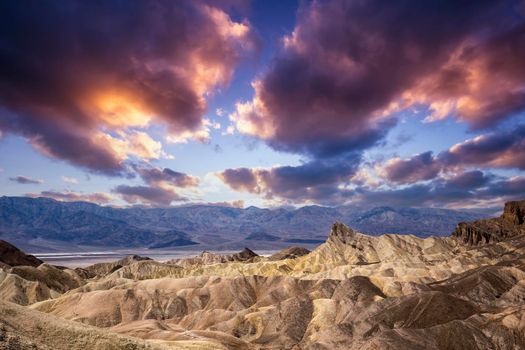 Zabriskie point, death valley, california, usa