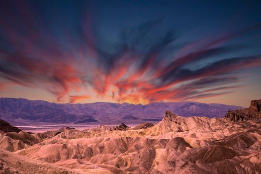 Zabriskie point, death valley, california, usa