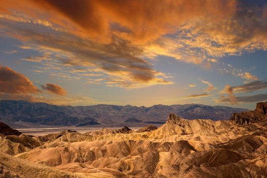 Zabriskie point, death valley, california, usa