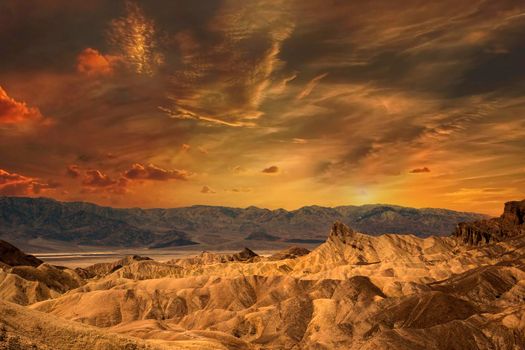 Zabriskie point, death valley, california, usa