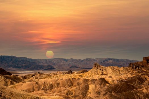 Zabriskie point, death valley, california, usa