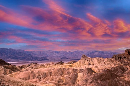 Zabriskie point, death valley, california, usa