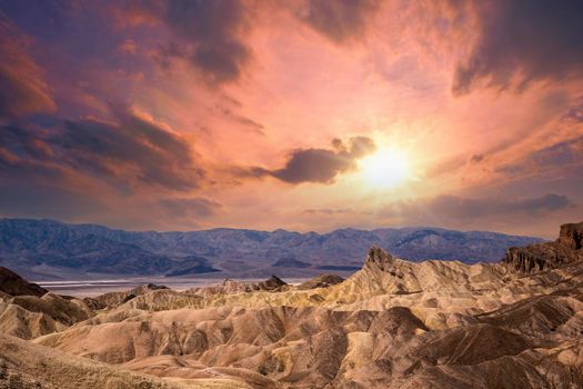 Zabriskie point, death valley, california, usa