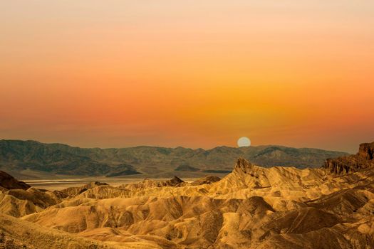 Zabriskie point, death valley, california, usa