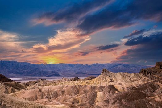 Zabriskie point, death valley, california, usa