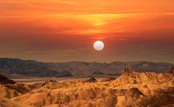 Zabriskie point, death valley, california, usa