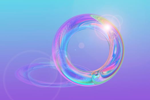 rainbow ring on a gradient background. design, art