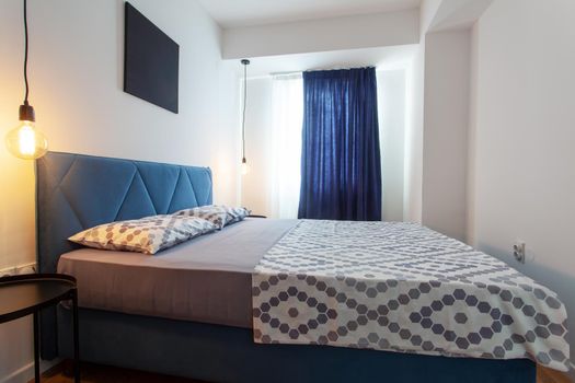 bedroom in a modern apartment