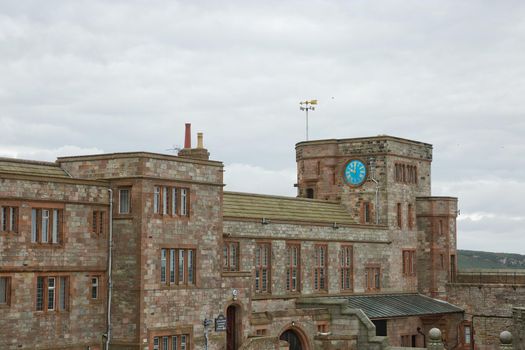 BAMBURGH, NORTHUMBERLAND, ENGLAND, UK - SEPTEMBER 10, 2017: View of Bamburgh Castle in Northumberland, England, UK.