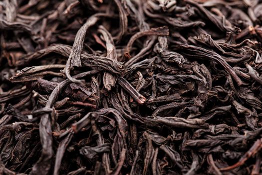 pile of abstract black tea leaves