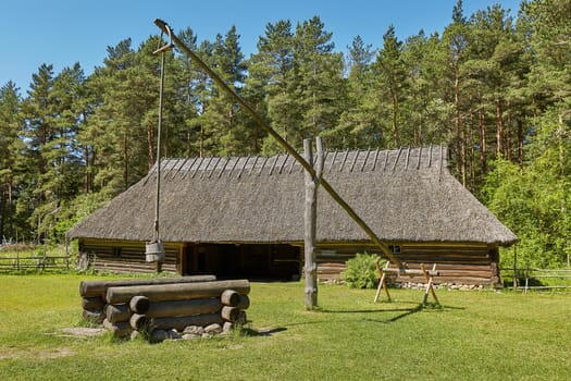 TALLINN, ESTONIA - JULY 07, 2017: Traditional open air museum, Vabaohumuuseumi kivikulv, Rocca al Mare close to city of Tallinn in Estonia.