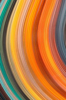 Abstract color wave curl rainbow strip paper