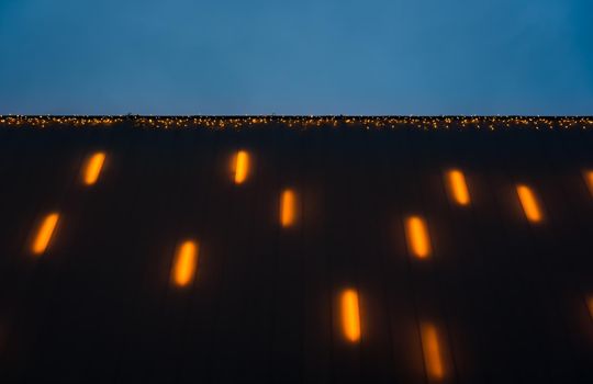 abstract lightings on exterior wall