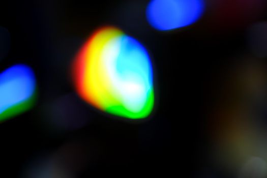 Abstract motion defocused lights on dark background