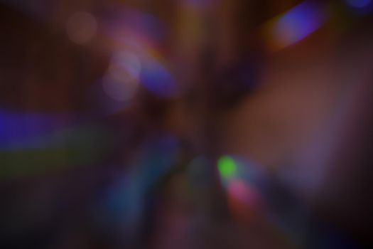 Abstract motion defocused lights on dark background