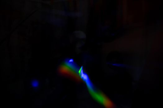 Abstract motion defocused lights on dark background