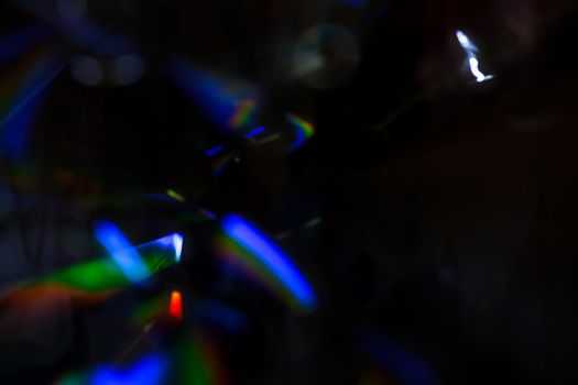 Abstract motion defocused lights on dark background