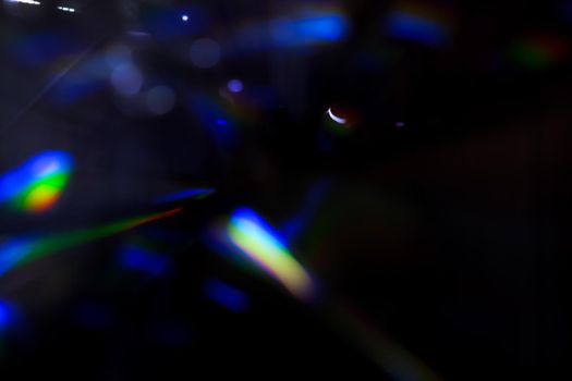Abstract motion defocused lights on dark background
