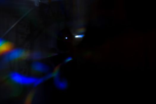Abstract motion defocused lights on dark background