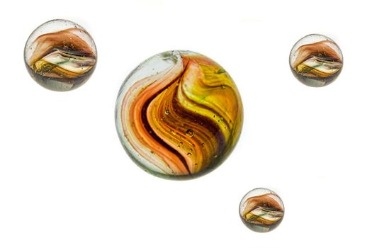 air bubbles in glass ball