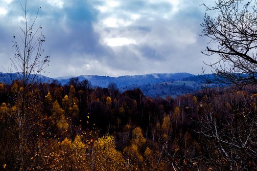 Autumn landscape in the Romanian mountains