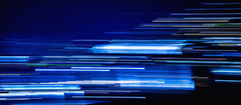 blue light trails timeline cover