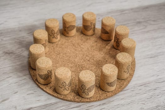 cork plugs on cork plate