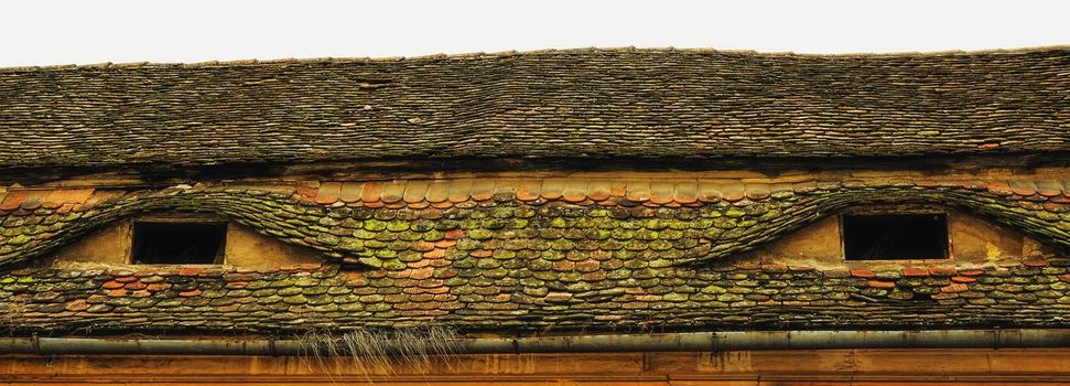 Romanian old ceramic shingle roof
