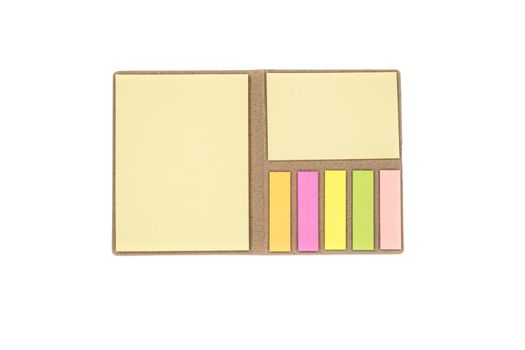 Set of Post-its on white background
