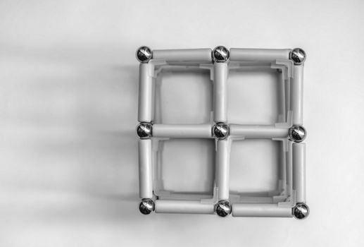 volumetric figure of magnetic balls and sticks