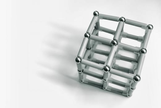 volumetric figure of magnetic balls and sticks