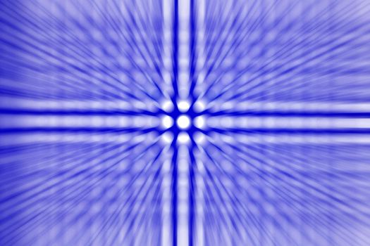 white dots on a blue background, zoom blur