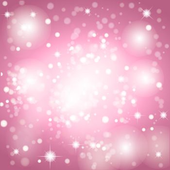 Pink abstract romantic background with stars. EPS10 vector file included