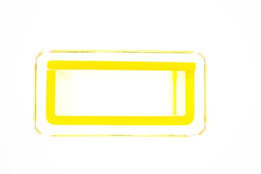 yellow shape on white background