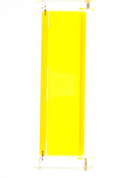 yellow shape on white background